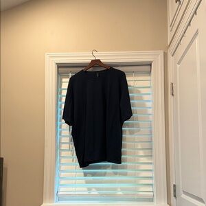 lululemon athletica Pique Oversized Fit Short Sleeve Tee Navy Blue